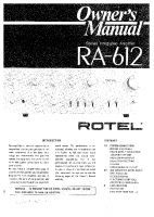 Rotel-RA-612 - Owners manual 